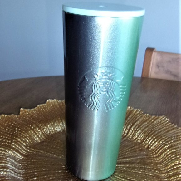 Starbucks ombre teal blue purple 24oz Tumbler cup